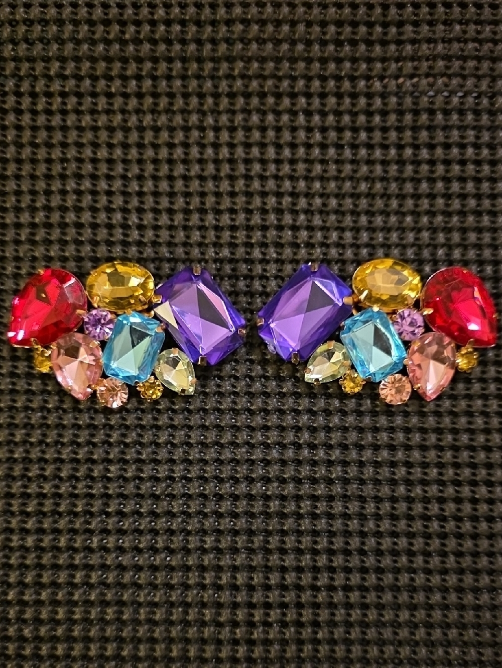 Multicolor Crystal Shoe Purse Clothing Clips - Women Jewelry